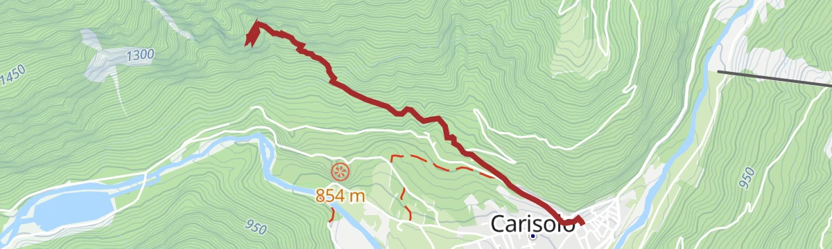 Route map: San Martino hermitage tour